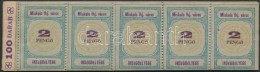 ** 1945 Miskolc ínségbélyeg 2P 100 Db-os Teljes Füzet (200.000) / Miskolc Famine Stamp 2P... - Non Classés