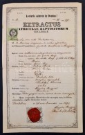 1872 Hamis 50kr Okmánybélyeg Teljes Okmányon / 1872 Forged 50kr Document Stamp On Document. - Non Classés