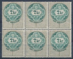 ** 1891 2kr Hatostömb / Block Of 6 - Sin Clasificación