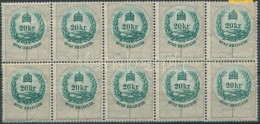 ** 1891 20kr Tizestömb / Block Of 10 - Non Classés