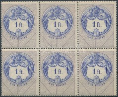 ** 1891 1Ft Hatostömb / Block Of 6 - Sin Clasificación