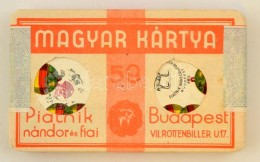 Cca 1945 Piatnik Nándor Bontatlan Csomag Magyar Kártya, 1947-49 Közötti... - Autres & Non Classés