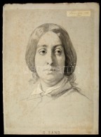 1850 George Sand (1804-1876) írónÅ‘ NagyméretÅ± KÅ‘nyomatos Portréja T. C.... - Prenten & Gravure