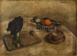 Kandó László (1886-1952): Asztali Csendélet. Olaj, Karton, Jelzett, 44×60 Cm - Autres & Non Classés