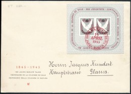 1945 100 éves A Baseli Galamb  Blokk FDC /  Mi Block 12 FDC - Otros & Sin Clasificación