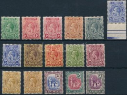 ** * 1921 Forgalmi Sor Színváltozatokkal Mi 98-111 With Colour Varieties (Mi 99, 111 Falcos / Hinged) - Autres & Non Classés