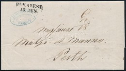 1850 FertÅ‘tlenített Levél / Desinfected Cover 'BUKAREST' - Tömös - 'PESTH' - Other & Unclassified