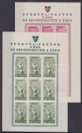 ** 1945 Népsport Mi 874-883 Fogazott + Vágott Kisívsor (874 ívszélen 3 Mm... - Autres & Non Classés