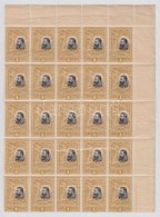 ** 1906 Mi 185 25-ös Tömb / Sheet Part Of 25 Stamps - Otros & Sin Clasificación