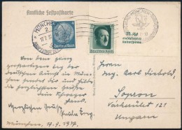 1937 Képeslap Alkalmi Bélyegzéssel Sopronba / Postcard With Special Cancellation To Hungary - Otros & Sin Clasificación