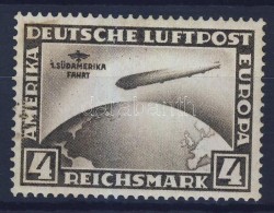 ** 1930 Zeppelin Südamerika- Fahrt 4RM Mi 439Y, Pici Gumihiba / Small Gum Disturbance - Autres & Non Classés