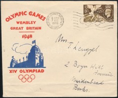 1948 Olimpiai Alkalmi Bélyegzés Levélen / Olympic Games Special Cancellation On Cover - Autres & Non Classés