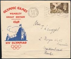 1948 Olimpiai Alkalmi Bélyegzés Levélen / Olympic Games Special Cancellation On Cover - Other & Unclassified