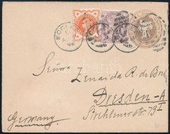 1896 Díjjegyes Levél Díjkiegészítéssel Drezdába / PS-cover With... - Other & Unclassified