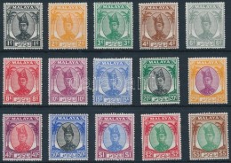 ** Trengganu 1949 Forgalmi 15 érték Mi 54-57, 59-60, 62, 64, 65, 67, 70-74 - Otros & Sin Clasificación