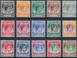 ** Malakka 1949 Forgalmi 15 Klf érték Mi 3-6, 8, 11, 13-14, 16, 18-22 - Otros & Sin Clasificación