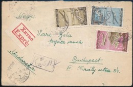 1943 Ajánlott Légi Expressz Levél Budapestre / Registered Express Airmail Cover To Budapest - Autres & Non Classés