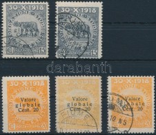 ** O 1919 Mi 76-77 Színváltozatok / Colour Varieties - Other & Unclassified