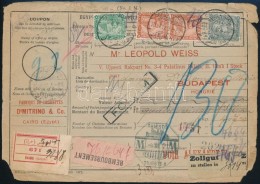 1912 Csomagszállító Budapestre/ Parcel Card From Cairo To Budapest - Other & Unclassified