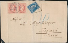 1873 2 X 5sld Levélen 20L Görög Portóval / 2 X 5sld On Cover With 20L Greek Postage Due,... - Autres & Non Classés