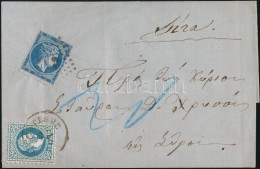 1871 10sld Levélen 20L Görög Portóval / 10sld On Cover With 20L Greek Postage Due... - Autres & Non Classés