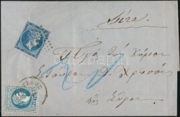 1871 10sld Levélen 20L Görög Portóval / 10sld On Cover With 20L Greek Postage Due... - Other & Unclassified