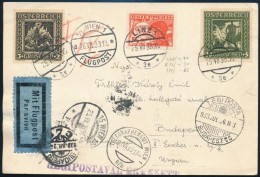 1933 Légi LevelezÅ‘lap Budapestre/ Airmail Postcard To Hungary - Autres & Non Classés