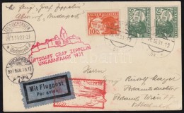 1931 Zeppelin Magyarországi útja, Képeslap  Bécsbe / Zeppelin Flight To Hungary,... - Autres & Non Classés