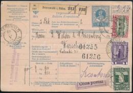 1913 Csomagszállító Varsóba/ Parcel Card To Warsaw - Autres & Non Classés