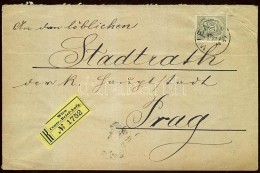 1890  20kr Ajánlott Levélen / Mi 48 On Registered Cover To Prague - Autres & Non Classés