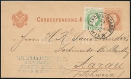 1880 Díjkiegészített Díjjegyes LevelezÅ‘lap Svájcba / PS-card With Additional... - Otros & Sin Clasificación