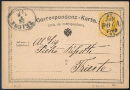 1873 Díjjegyes LevelezÅ‘lap / PS-card 'POLA' - 'TRIEST' - Autres & Non Classés