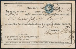 1864 Retour Recepisse 10kr Bérmentesítéssel 'DOBRUSCHKA' + 'SANOK' - Autres & Non Classés