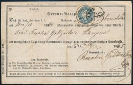 1864 Retour Recepisse 10kr Bérmentesítéssel 'DOBRUSCHKA' + 'SANOK' - Other & Unclassified