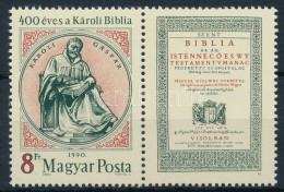 ** 1990 400 éves A Károlyi Biblia Szelvényes Bélyeg 'A Magyar Posta... - Autres & Non Classés