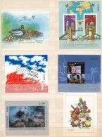 ** 1988-1990 6 Db Vágott Blokk Berakólapon (35.000) / 6 Imperforate Blocks On Stockcard - Autres & Non Classés