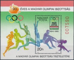 ** 1985 90 éves A Magyar Olimpiai Bizottság Ajándék Blokk / Mi Block 175 Present Of The... - Other & Unclassified