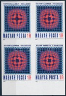 ** 1979 V. Vasarely: Vega-sakk Vágott ívszéli Négyestömb (12.000) / Mi 3382... - Autres & Non Classés