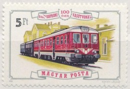 ** 1976 100 éves A GyÅ‘r-soproni Vasút 5Ft A GYÅR Feliratot Fehér Csík Vágja... - Autres & Non Classés