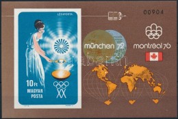 ** 1973 Olimpiai érmesek (II.) Vágott Blokk (12.000) / Mi Bl 96 Imperforate Block - Autres & Non Classés