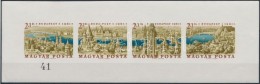 ** 1961 Bélyegnap (34.) Panoráma Vágott Blokk (400.000) / Mi 1789-1792 Imperforate Block,... - Autres & Non Classés