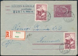 1951 Ajánlott Levél Ötéves Terv Díjjeggyel / Registered Cover 'FURTA' - Autres & Non Classés