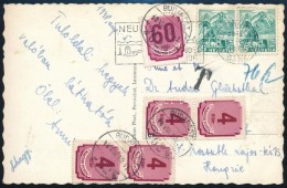 1948 Képeslap 5 Bélyeges Portózással Svájc - Budapest / Postcard With 5  Postage... - Autres & Non Classés