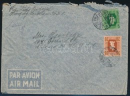 1947 Légi Levél Forint-fillér 20f + 5Ft Bérmentesítéssel Az USA-ba... - Autres & Non Classés