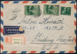 1947 Ajánlott Légi Levél 6,20Ft Bérmentesítéssel / Registered Airmail... - Autres & Non Classés