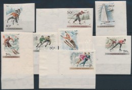 ** 1955 Téli Sport ívszéli Vágott Sor (12.000) / Mi 1409-1416 Imperforate Margin Set - Autres & Non Classés