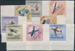 ** 1954 RepülÅ‘nap ívsarki Vágott Sor (10.000) / Mi 1376-1383 Imperforate Corner Set - Otros & Sin Clasificación