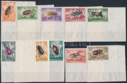 ** 1954 Rovarok ívsarki Vágott Sor (16.000) / Mi 1354-1363 Imperforate Corner Set - Autres & Non Classés