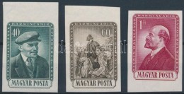 ** 1954 Lenin (I.) ívszéli Vágott Sor (14.000) / Mi 1351-1353 Imperforate Margin Set - Autres & Non Classés