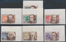 ** 1953 ZeneszerzÅ‘k (I.) ívsarki Vágott Sor (10.000) / Mi 1341-1347 Imperforate Corner Set - Otros & Sin Clasificación